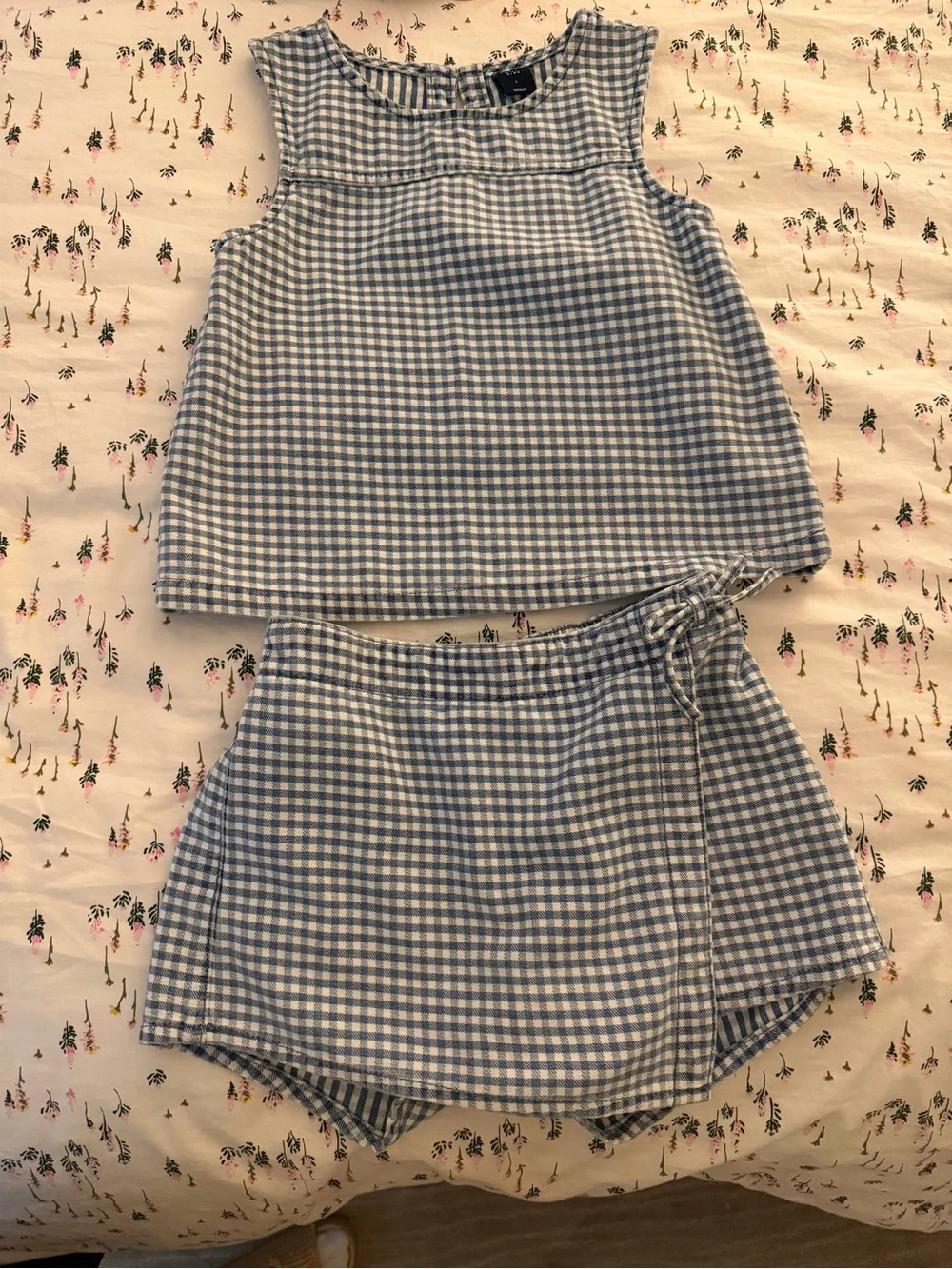 Chambray Checkered Set